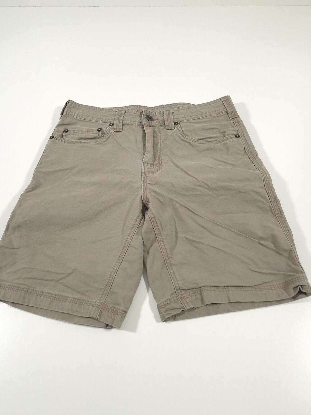 PrAna Shorts Mens 30 Beige Chino 9" Inseam Stretch Canvas 5-Pocket Casual